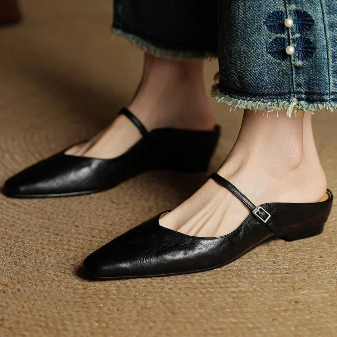 Noa Genuine Leather Mules