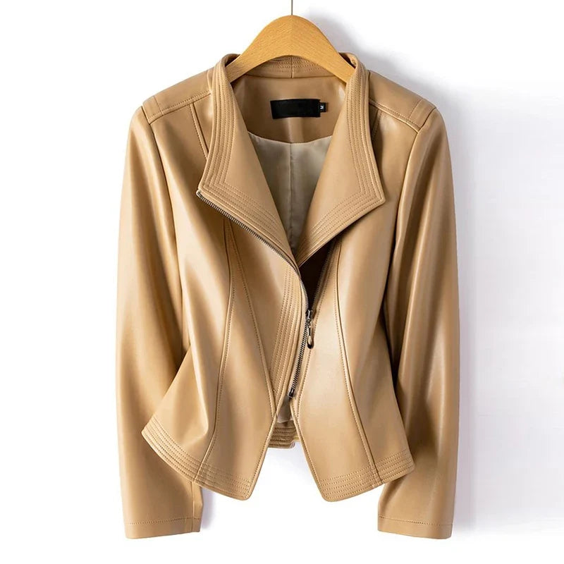 Clarisse Sheepskin Moto Jacket