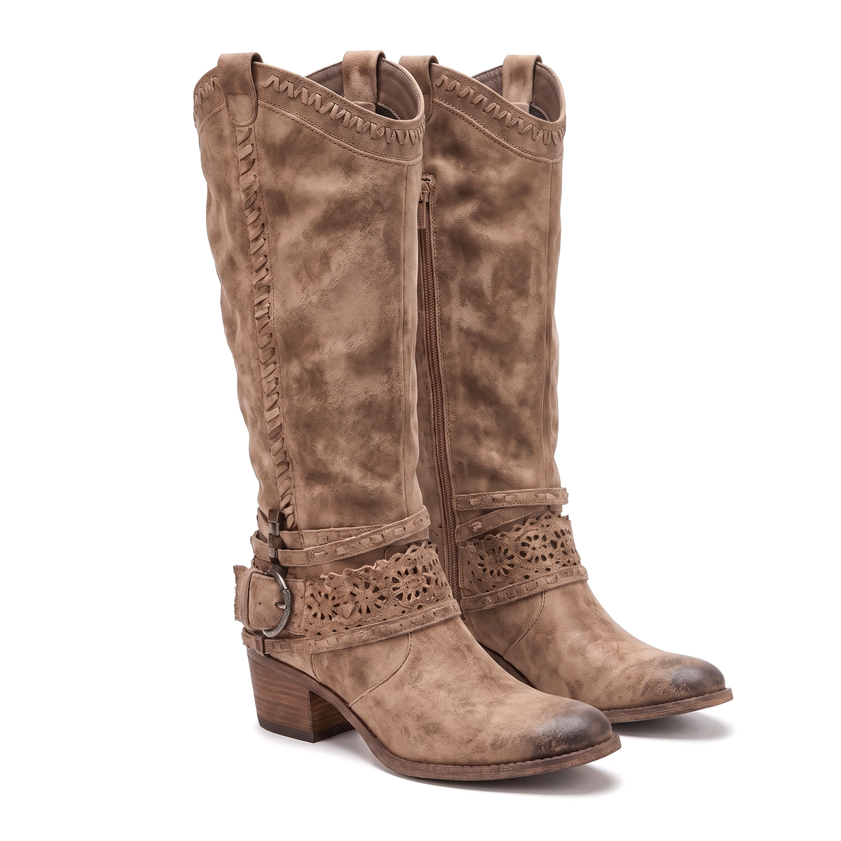 Sophie | Western Boots with Strap Detail - 2