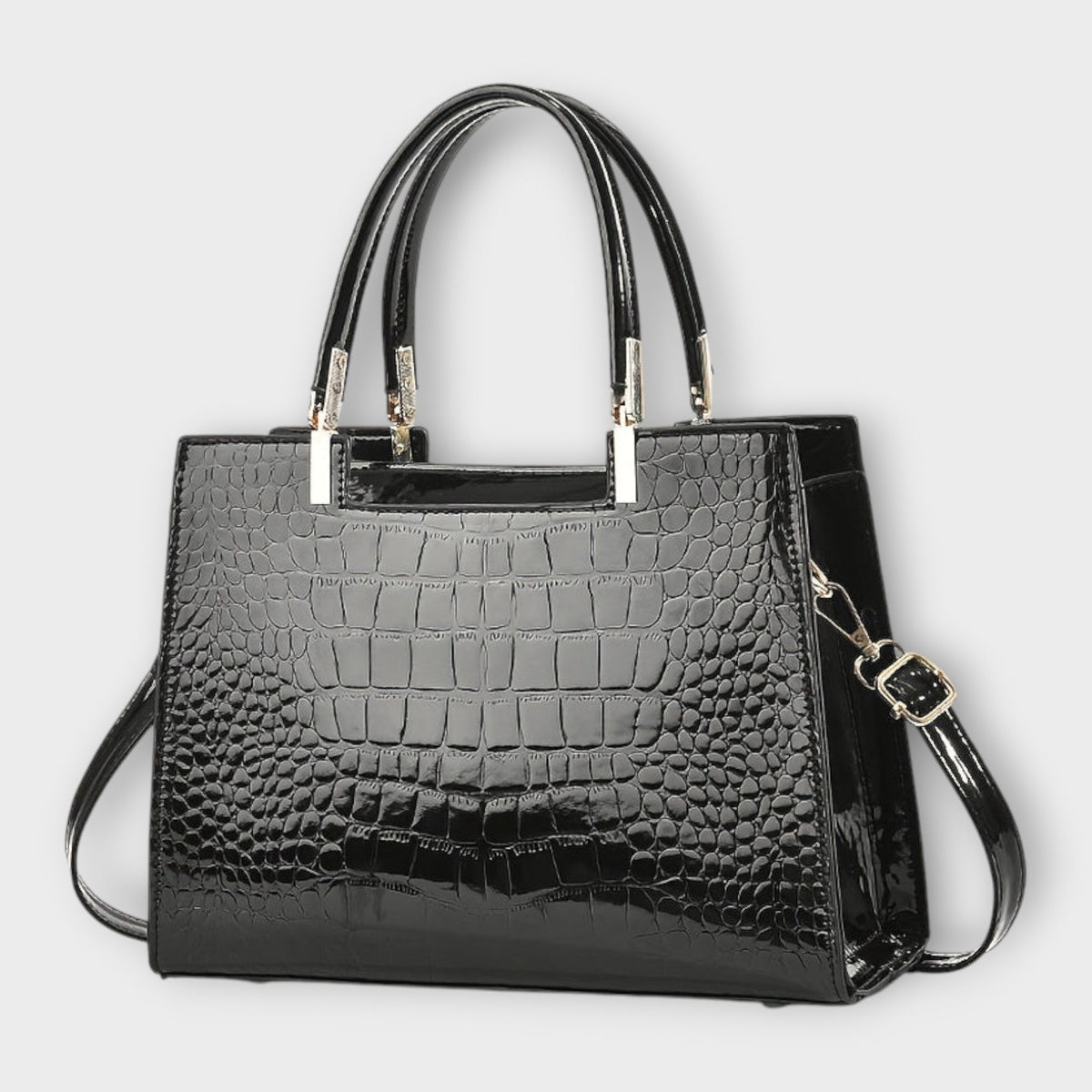 Esther | Glossy Crocodile Pattern Handbag