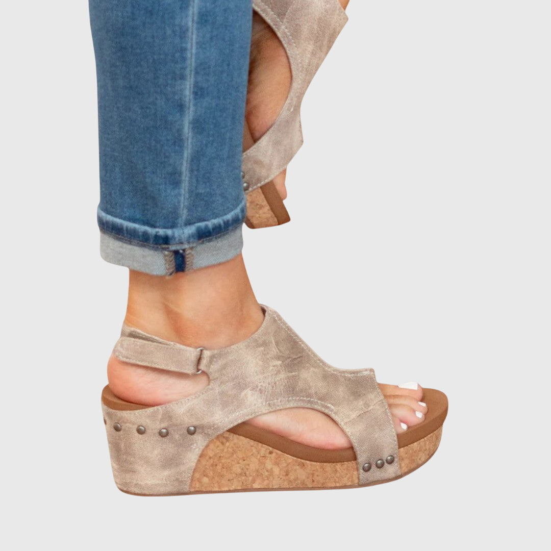 Adela | Cushioned Wedge Sandals