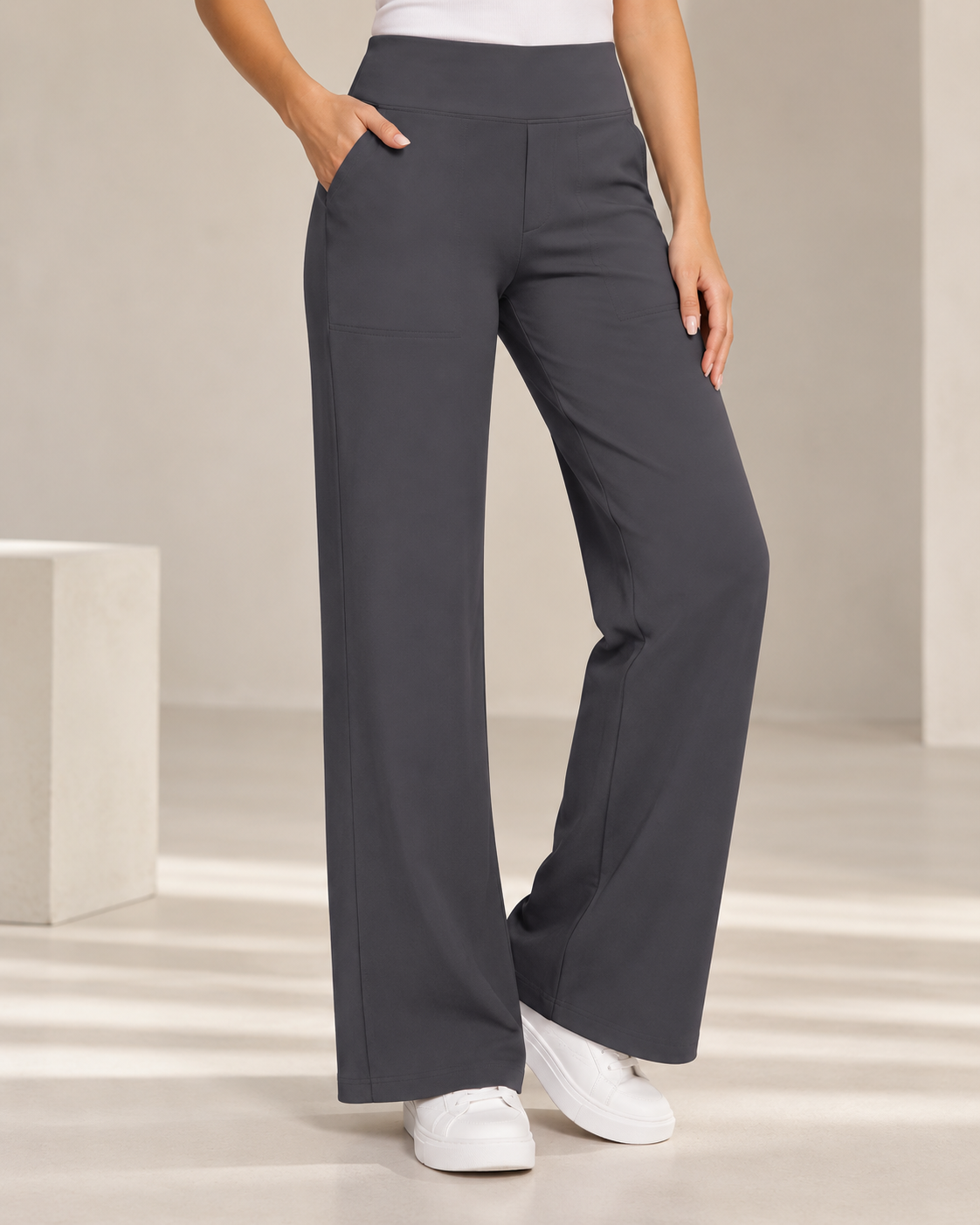 Lize Comfortable Wide-Leg Stretch Pants - 10