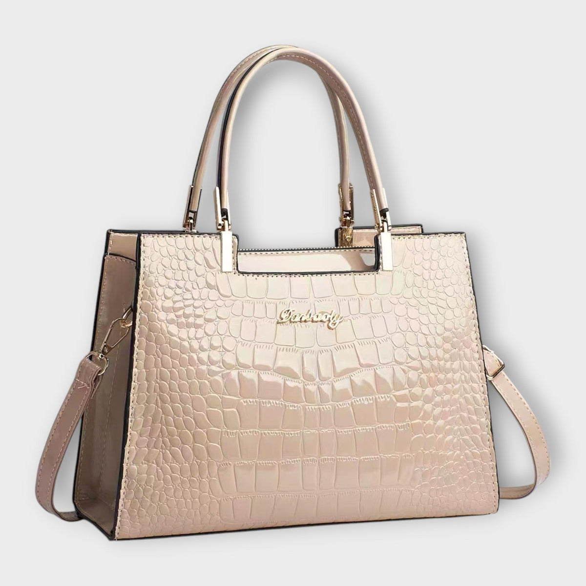 Esther | Glossy Crocodile Pattern Handbag