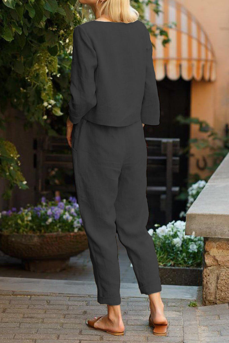 Cotton-Linen Monochrome Capsule - 20