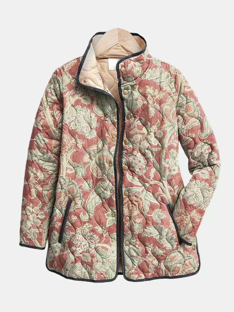Ketura | Vintage Floral Casual Quilted Jacket