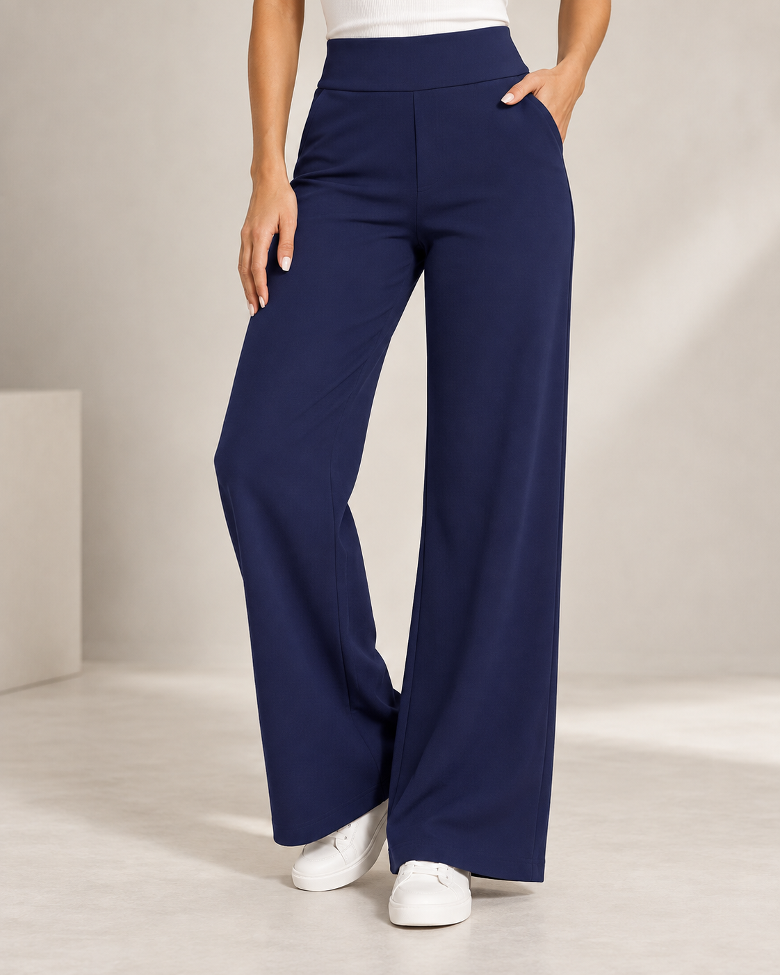 Lize Comfortable Wide-Leg Stretch Pants - 8
