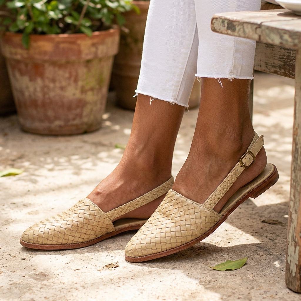 Aurora | Woven Slingback Loafer