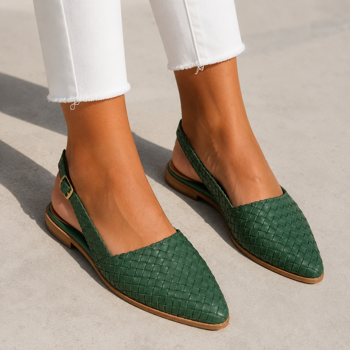 Aurora | Woven Slingback Loafer