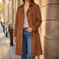 Draperie – Suede Trench That Moves With You, Not Around You