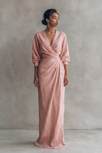 Nora | Relaxed Linen V-neck Maxi Dress