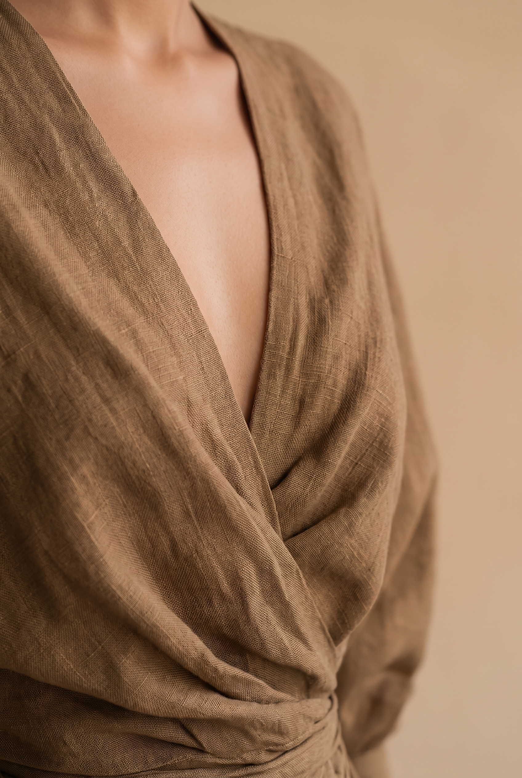 Nora | Relaxed Linen V-neck Maxi Dress