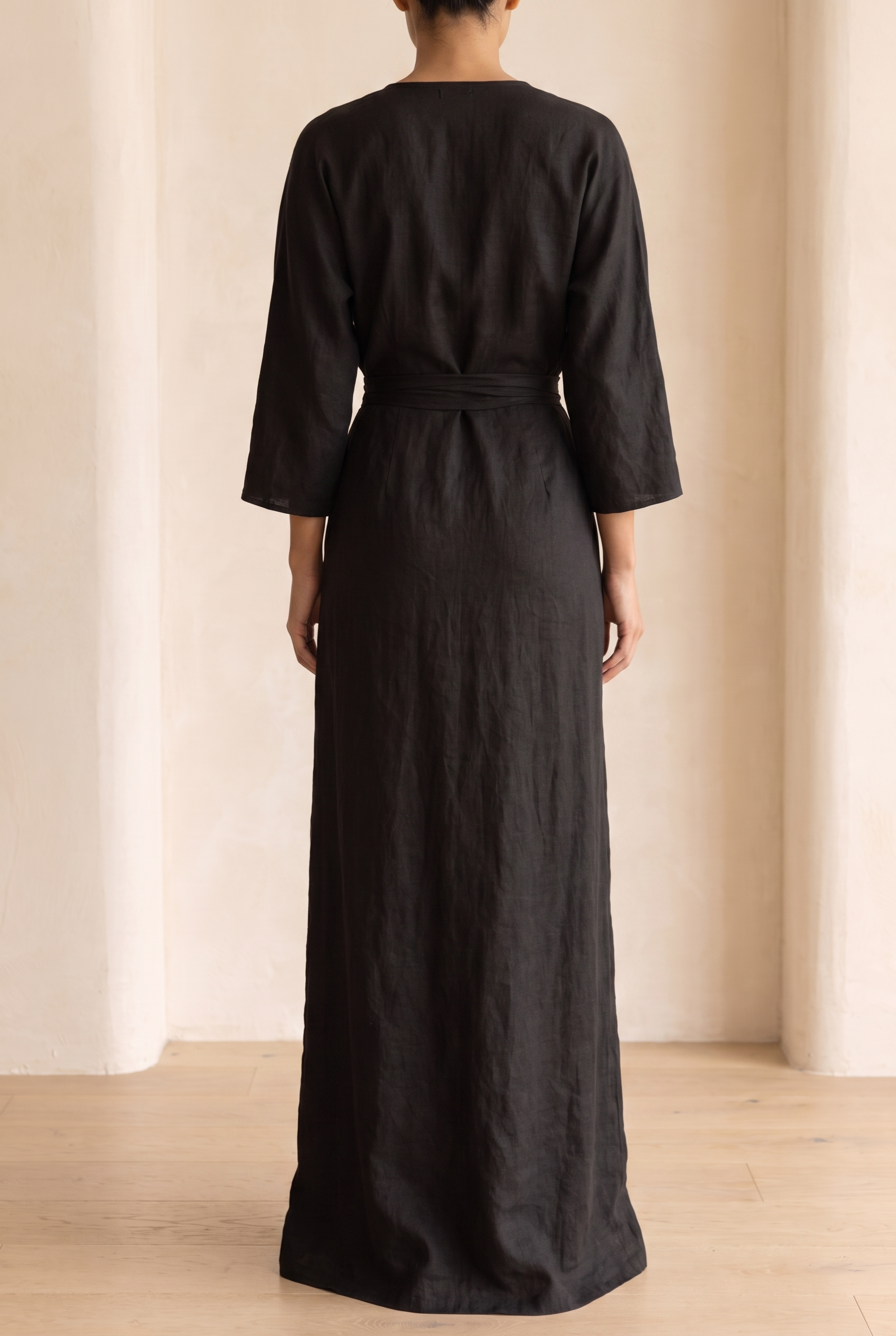 Nora | Relaxed Linen V-neck Maxi Dress