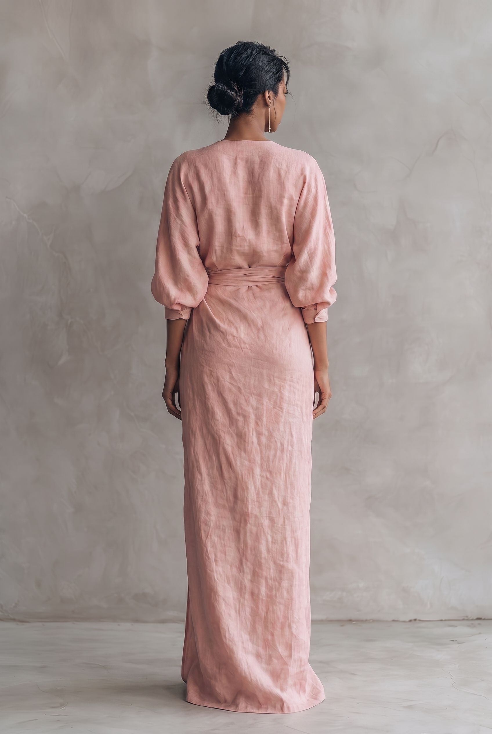 Nora | Relaxed Linen V-neck Maxi Dress