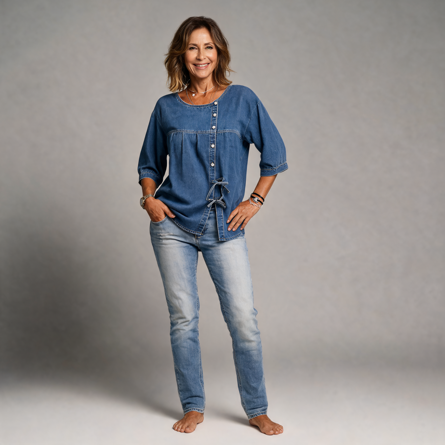 Lily | Relaxed Denim Blouse