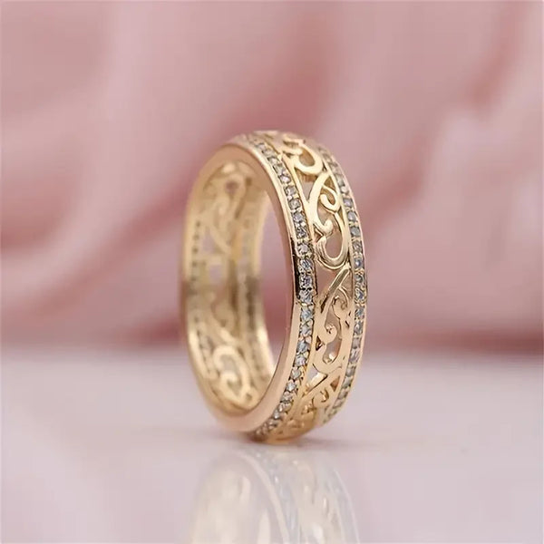 Aurora | Shiny Hollow Gold Ring
