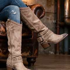 Sophie | Western Boots with Strap Detail - 6
