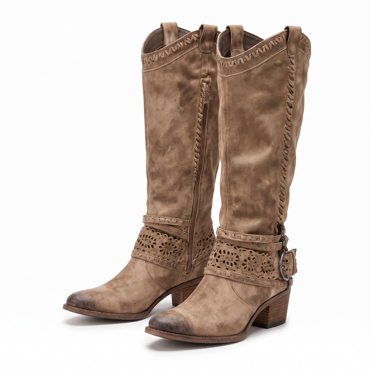 Sophie | Western Boots with Strap Detail - 1