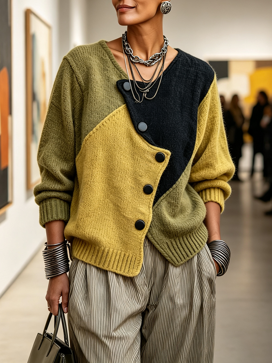 Weston | Colorblock Knit Sweater - 2
