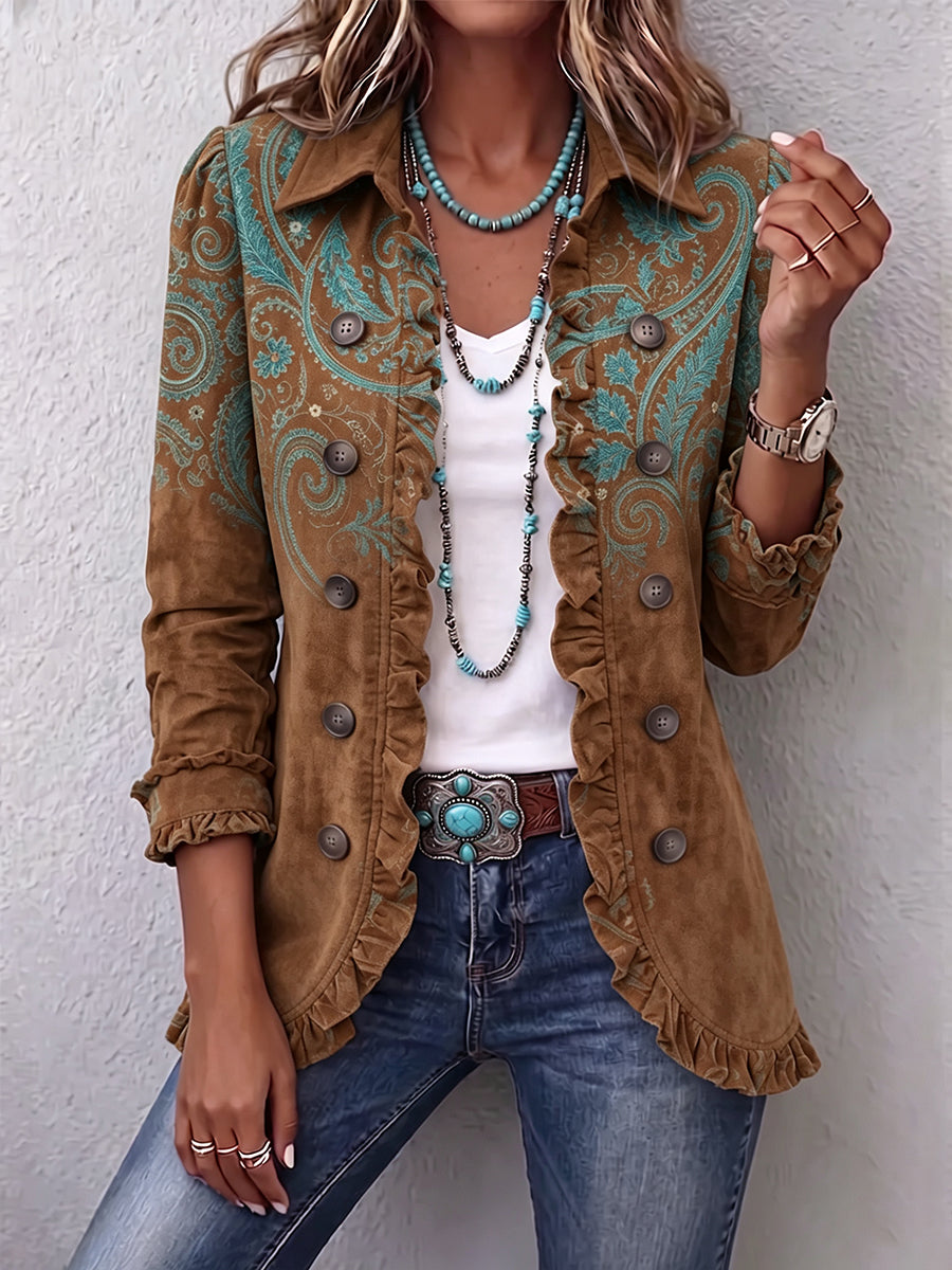 Rosemary | Ruffled paisley jacket