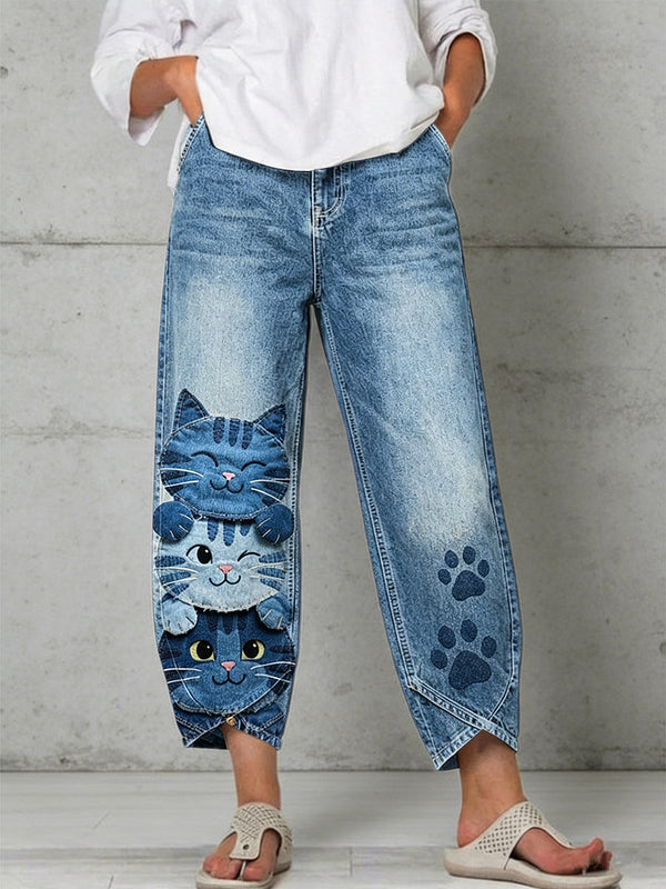 Women's Animal Art Print Pants - 1