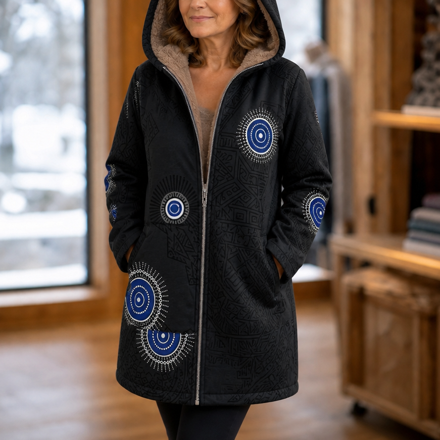 Leaf & Loom – Printed Hooded Winter Coat